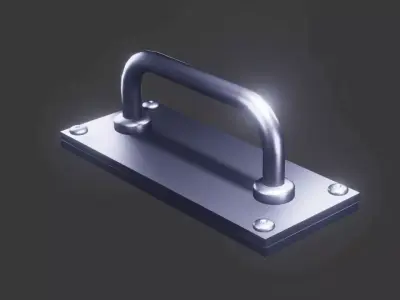 Mechanical Door Handle  3D Model Low-poly 3D model