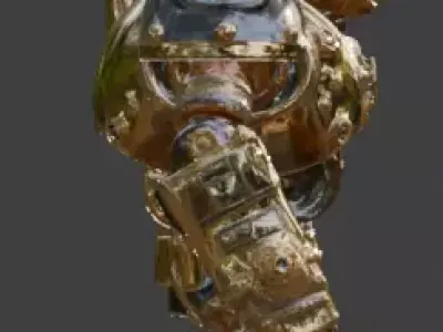 Steampunk Mechanical Bear Automaton 3D Model Low-poly 3D model