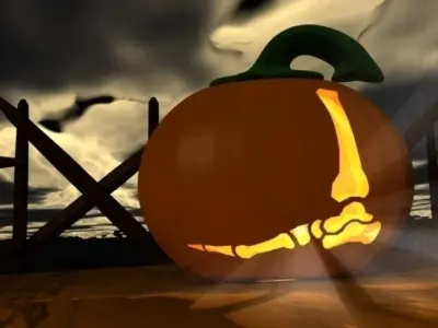 Throwie Pumpkin Jack O lantern 78885 Free 3D print model