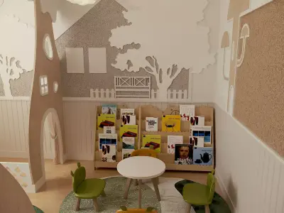 Kindergarten psychological counseling classroom 3D model
