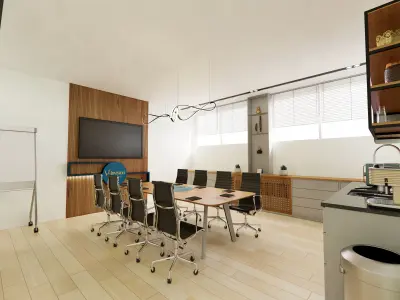 Meeting room furniture Low-poly 3D model Low-poly 3D model