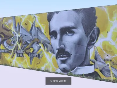 Graffiti walls collection II 3D Model Pack