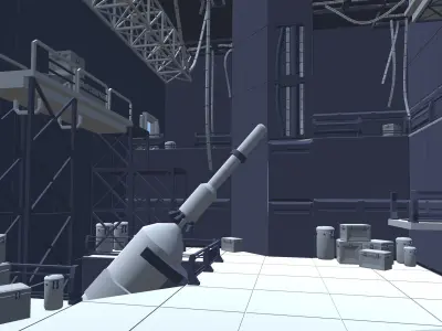 SciFi Modular Interior Props  Low-poly 3D model