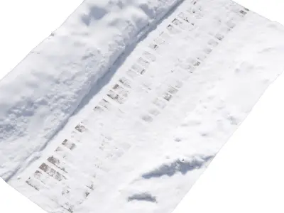 Wooden Path in the Snow 3D model