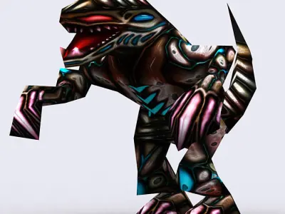 3DRT - Warbeast Monster - Lizzard Low-poly 3D model