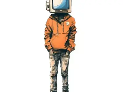 Stylized CRT TV Head Character 3D Avatar for Scifi Games and VR 3D model