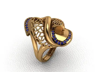 ring 15 piecering rings gold rings ring drawing ring  3D print model