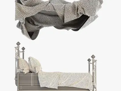 Restoration Hardware QUATREFOIL IRON BED 3D model