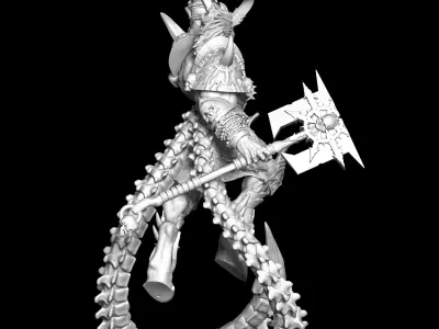 Yedath statue of demon 3D print model