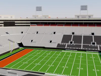 Boone Pickens Stadium - Oklahoma University Stadium USA 3D model