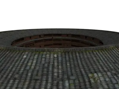 Fujian Tulou  Chinese Hakka Round Earth Building Low-poly 3D model