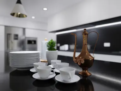 Modern Kitchen 3D model