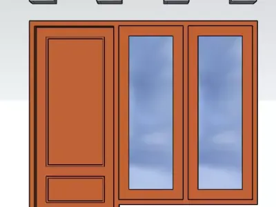 Simple Door and Window 3D model