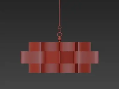 Grand Lotus Black Chandelier 3D model