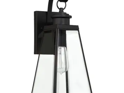 Winooski Mystic Black Beveled Glass Outdoor Wall Lantern Free 3D model
