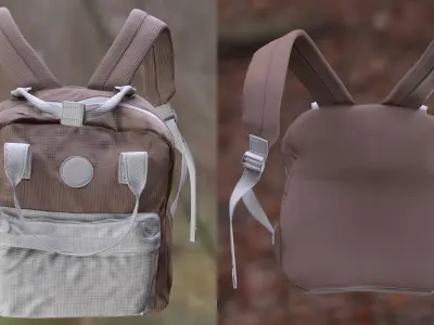Backpack 203 - All MH Bodies - UE5 Skeletons - Rigged Low-poly 3D model