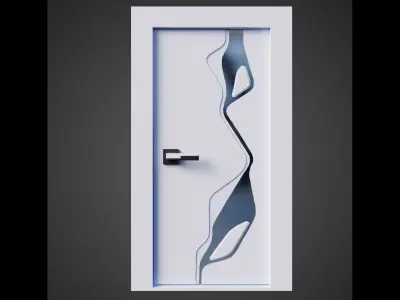 6 Modern Entrance Doors Collection 3D Model Pack