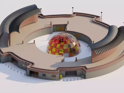 Museum building-Museum complex 3D model purchase