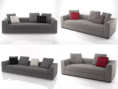 P S seater sofa 3D model
