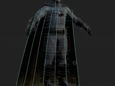 Cinematic Batman Model Pattinson Bale Affleck OBJ FBX Blender 3D Model Pack