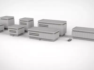 sci-fi architecture 9 3D model