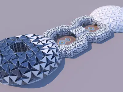 0157 - Folded Building 3D model