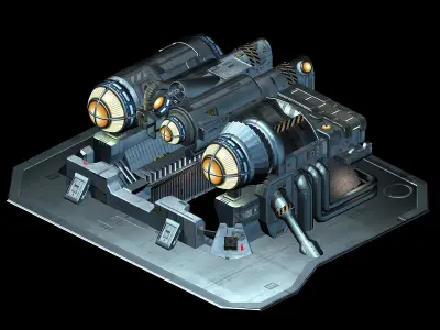 Machinery - Spacecraft - Functional Objects 07 3D model