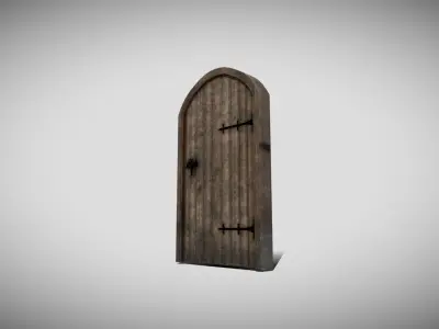 Medieval Door Low-poly 3D model