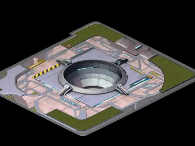 City State Construction - Spaceship Launch 3D model