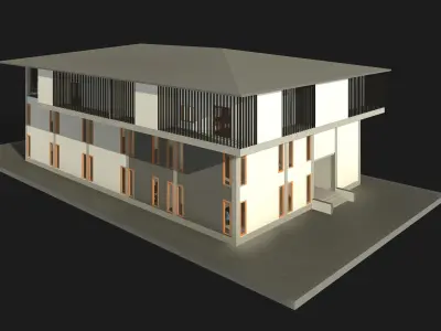 Home office in REVIT 3D model