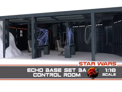 Set 3a Echo Base Control Room 1-18 Scale Kenner Hasbro 3D Model Pack