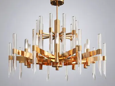 Nordic crystal chandelier 3D model