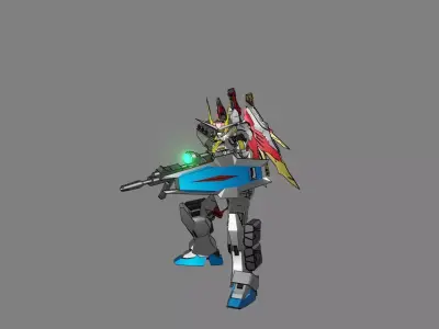 Attacker Gundam 19 A 3D model