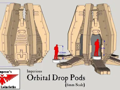 6mm and 8mm Orbital Drop Pods 3D print model
