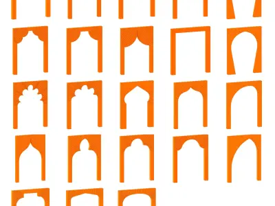 Set for creating arched structures 3D model