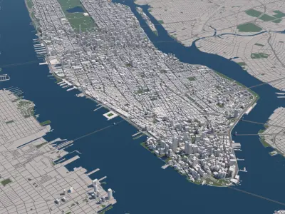 New York USA 3D Model City Map 3D model