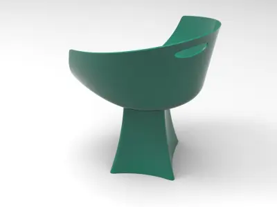 A-Class plastic chair 3D model