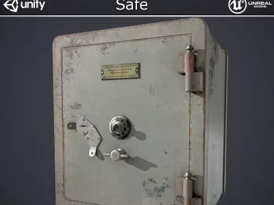 Old Safe Low-poly 3D model