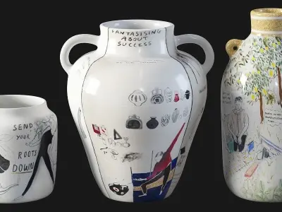 Set of vases by Daphne Christoforou 3D model