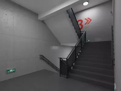 Emergency stairs 3D model