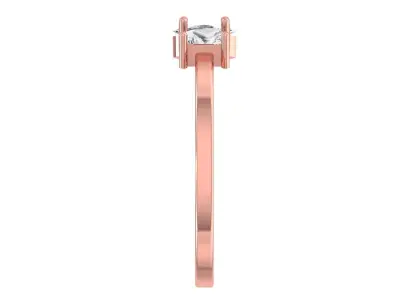 Solitaire Women Light Weight Marquise Princess stone Band Ring 3D print model