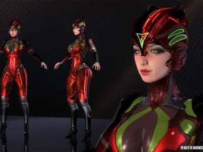 Low-Poly Game Ready PBR 3D Character is BABYPOOL Helmet Low-poly 3D model