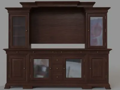 Entertainment Wall Armoire 3D model