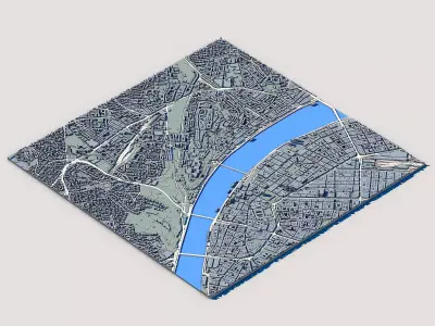 Budapest Cityscape Hungary Capital Architecture 3D model