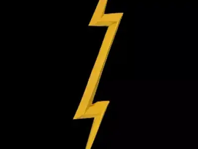 Zeus lightning bolt 3D model