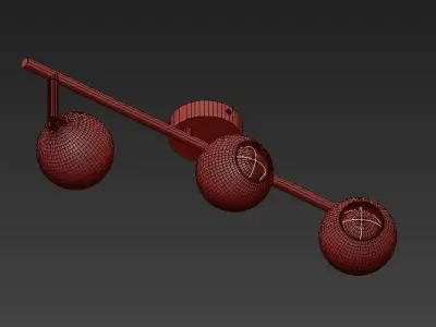 Plafonnier light chrome track lighting 3D model