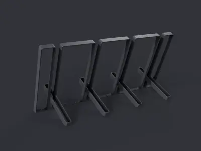 Bike Rack 12 PBR Game Ready Low-poly 3D model