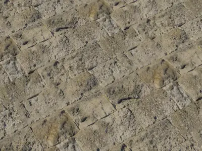 Eroded Limestone Ashlar PBR Texture Texture