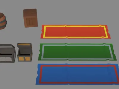 Dungeon Modular Assets Low-poly 3D model