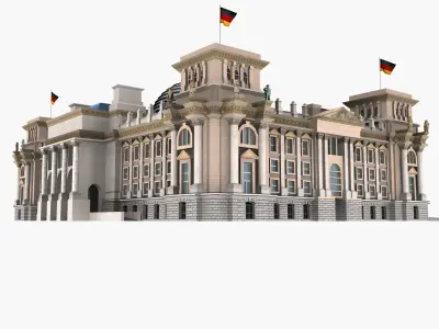 Reichstag Building Berlin 3d Model 3D model